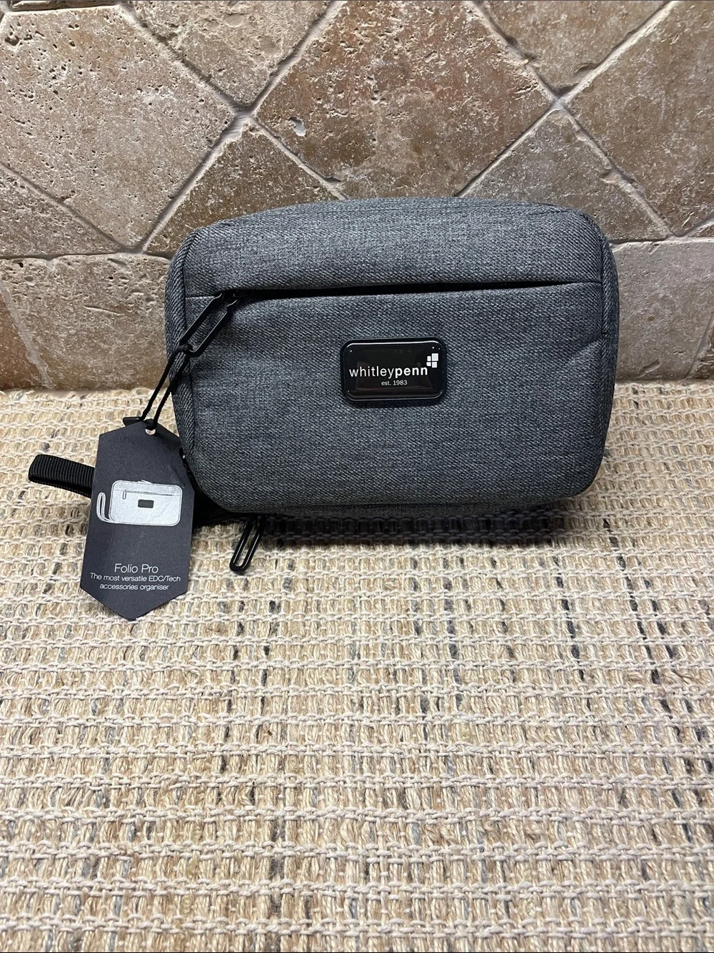 Whitleypenn Gray Folio Pro EDC/Tech Travel Organizer Pouch